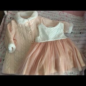 Sweet Heart Rose Dress & Coat Set